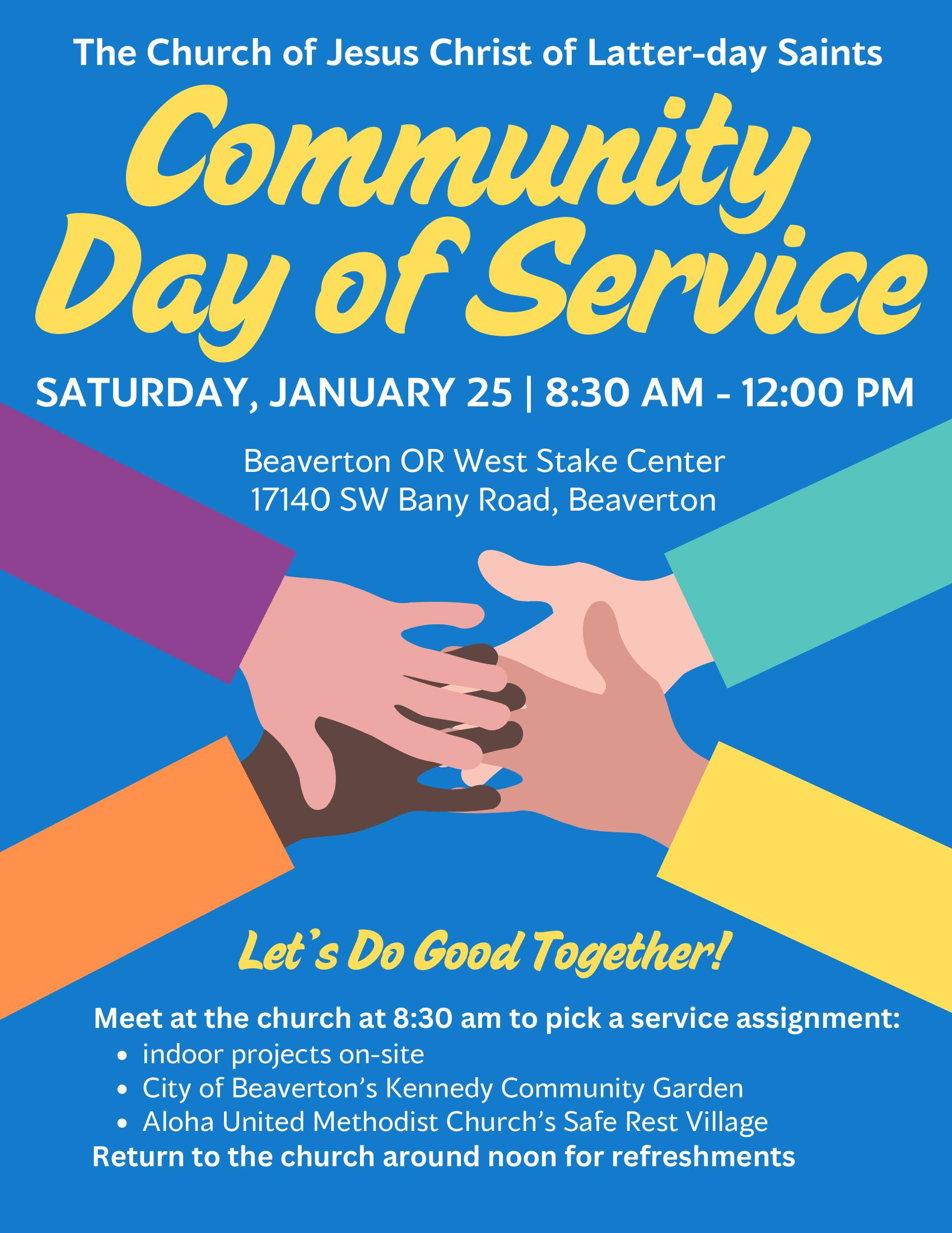 Community Day of Service flyer, January 2025